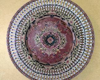 Castilian Imports Reticulated Round Porcelain Plate