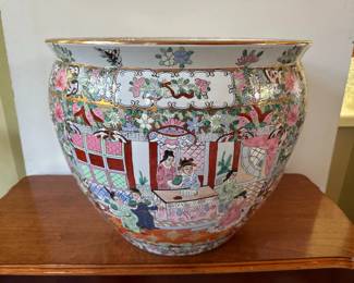 Chinese Hand Painted Porcelain Fish Bowl