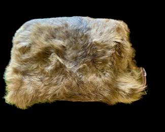 Antique Victorian Mink Fur Muff Hand Warmer Light Brown