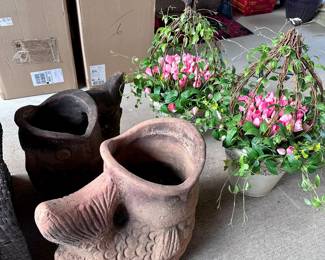 Fish Planters - Grandin Road Tulip Arrangements 
