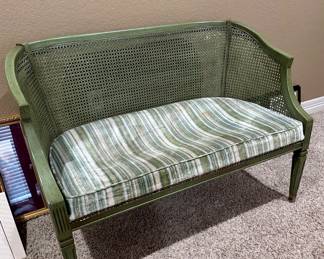 Vintage Cane Back Settee
