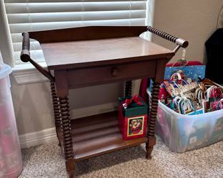 Antique Spool / Bobbin Side Table