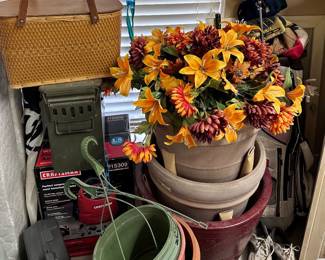 Large Decorative Flower Pots - Military Ammo Box - Craftsman Compressor 