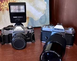 Canon and Konica Vintage Cameras