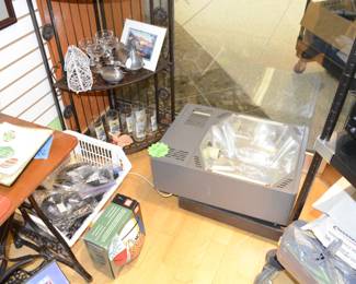 Corner Photography Light, Cables, Vintage Table