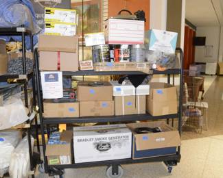 Boat red gas container new, cables, Cutoffs,  