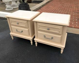 Pair of Faux Bamboo Nightstands