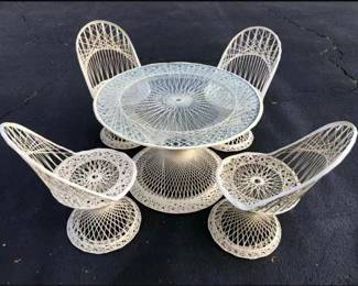 spun fiberglass patio set