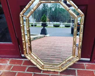 faux bamboo mirror