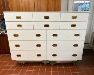 Large White Custom Campaign Dresser