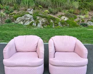 Pair of Dusty Pink Club Chairs