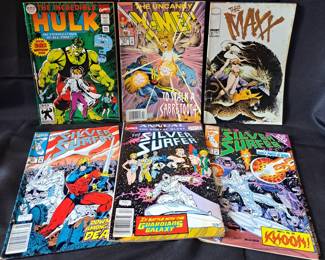 Comic book collection - X-Men, Silver Surfer, The Incredible Hulk (Holographic cover), The Maxx, Marvel Universe
