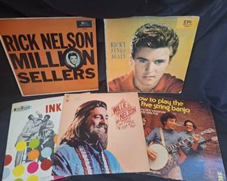 Records - Rick Nelson, Willie Nelson, etc.