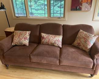 3 Person Sofa in Faux Suede Fabric