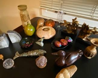 Interesting Art Gallery pieces, bookends and More