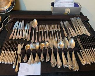 More "800" Silver Flatware Set over 152 Pieces