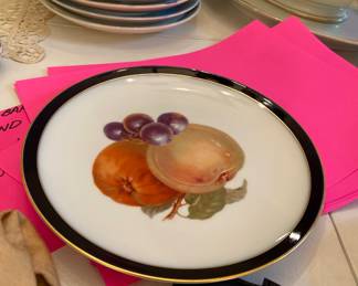 Set of 12 Fruit Plates, Czechoslovakia