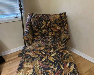 Tapestry Covered Chaise
