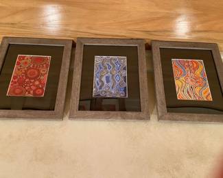 Set og 3 Lithographs, Signed and Numbered