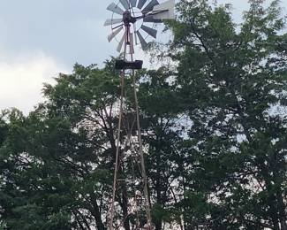 Approximately 80 to 100ft windmill. Buyer is responsible for taking it down and moving it.