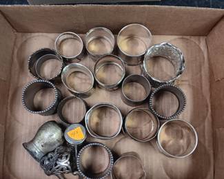 Assorted Silver Plate Napkin Rings
