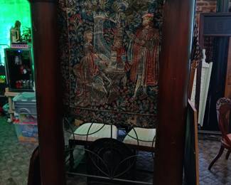 Pair of Matching Oak Columns stands 76 inches tall