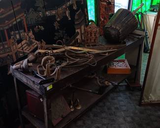 Iron Potting Bench measures 72" by 32"