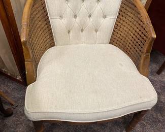 Cane Back Hollywood Regency Chair