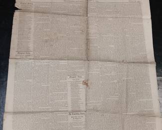 Saturday Evening Post dated September 12th, 1846