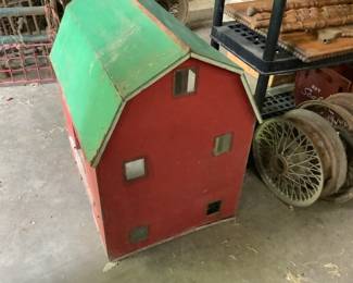Antique Handmade Toy Barn.