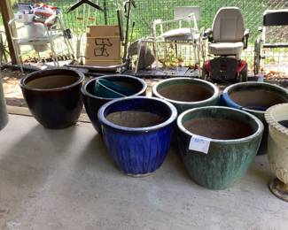 Large garden pottery planters