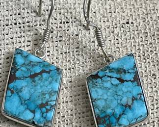 Sterling Silver & Turquoise Dangle Earrings