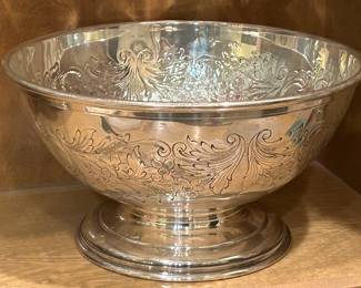 Antique silverplate footed bowl by Barker Brothers Ltd of England 
