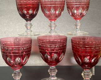 Cranberry cut to clear goblets