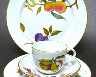 Royal Worcester Evesham.  There is a large selection of this pattern 