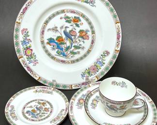 Wedgwood Kutani Crane bone china.  There many pieces available of this pattern in this sale. 
