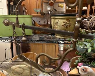 Antique brass & marble  scale from Italy 