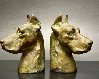 Vintage McClelland Barclay Great Dane  Dog Sculpture Bookends