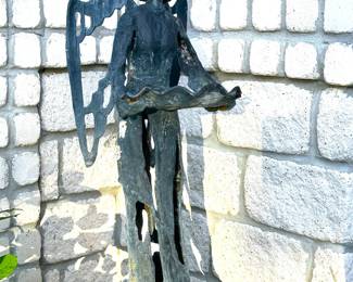 Iron Angel garden sculpture 
