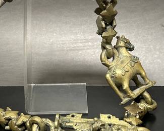 Antique heavy brass link India swing chain 