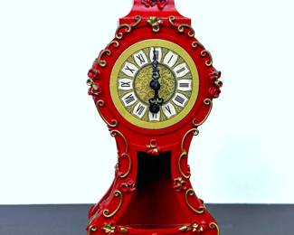 Vintage Alexander Taron mini red clock 