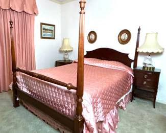 Circa 1950 four poster bed by Hickory 