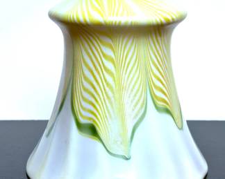 A Second Antique Quezal Art Glass Shade