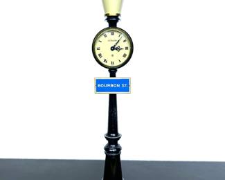 Jaeger LeCoultre clock as a lamp post on Bourbon Street 