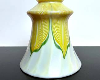 Antique Quezal Art Glass Shade