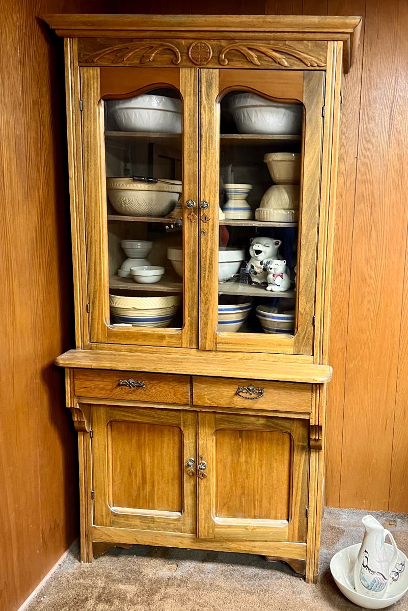 Beautiful tall antique cabinet 