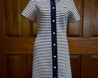Vintage 1980s Lacoste preppy knit dress 