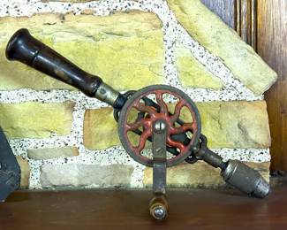 Antique hand crank drill 