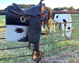 Antique Western Saddle by J C Higgins, circa 1920