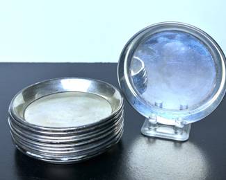 Sterling silver butter pats from Mexico 